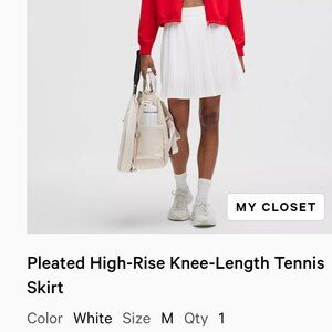 lululemon Peated High-Rise Knee-Length Tennis Skirt